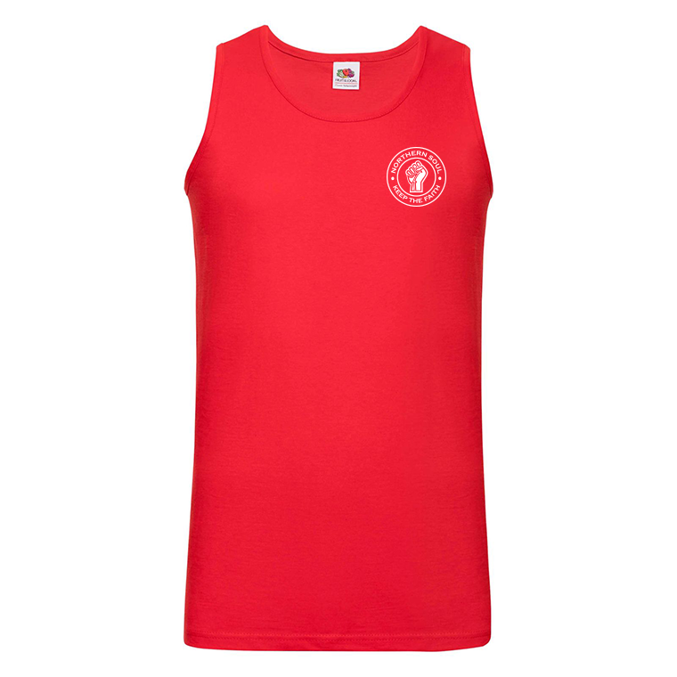 Red Northern Soul KTF Small LHB Print Ringer Vest