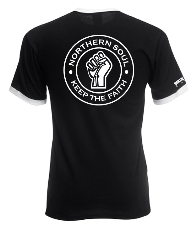 Black and White Small & Large Print Ringer Tee