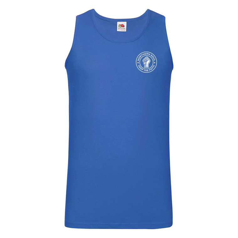 Royal Blue Northern Soul KTF Small LHB Print Vest