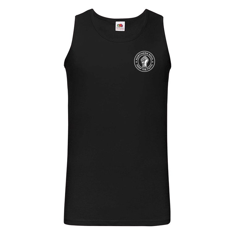 Black Northern Soul KTF Small Print Vest