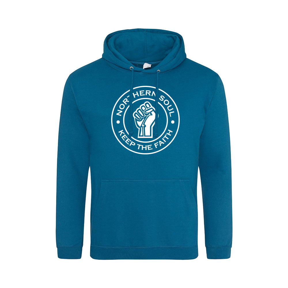 Junior Funky Fist Large Front Print Hoodie - JH001j