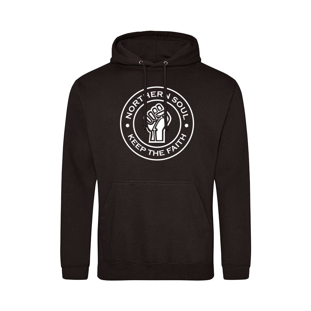 Junior Funky Fist Large Front Print Hoodie - JH001j