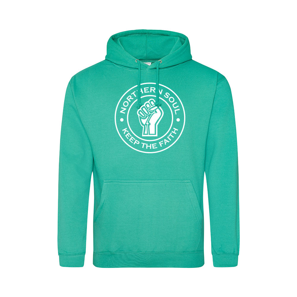 Junior Funky Fist Large Front Print Hoodie - JH001j