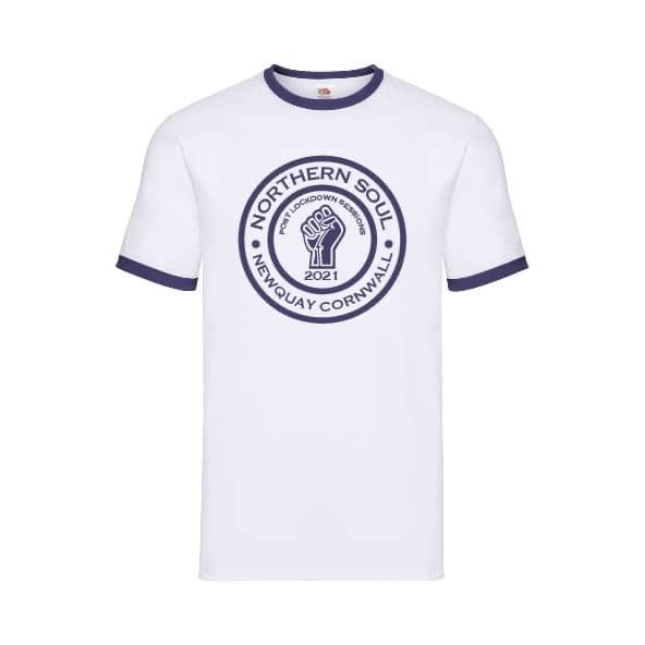 Post Lockdown Sessions Newquay 2021 Large Front Print Ringer Tee