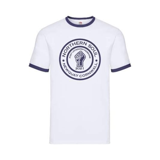 Post Lockdown Sessions Newquay 2021 Large Front Print Ringer Tee