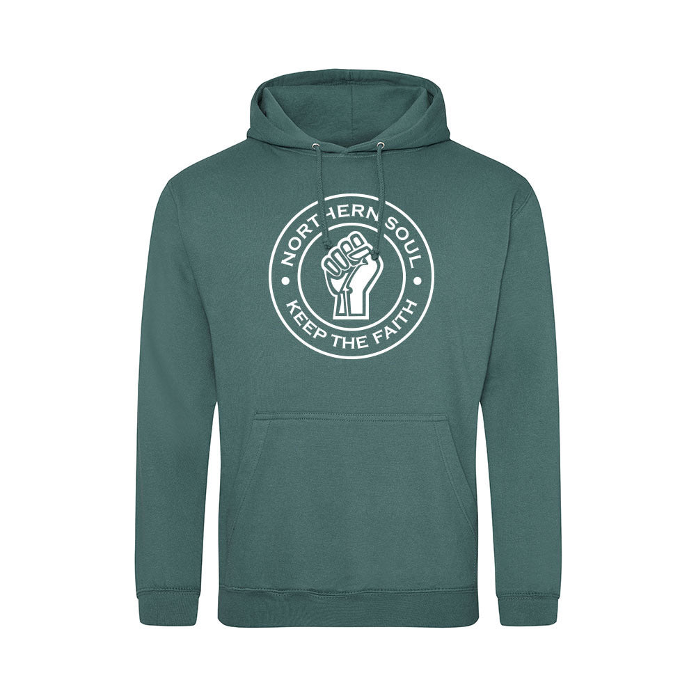 Junior Funky Fist Large Front Print Hoodie - JH001j