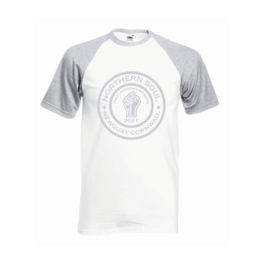 Post Lockdown Sessions Newquay 2021 Large Front Print Baseball Tee