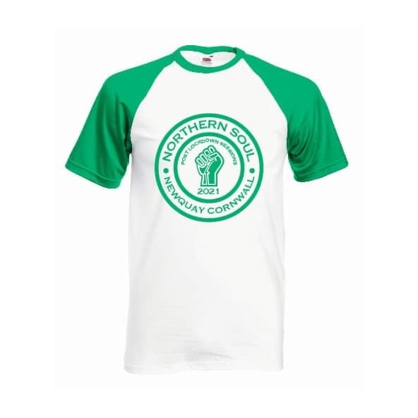 Post Lockdown Sessions Newquay 2021 Large Front Print Baseball Tee