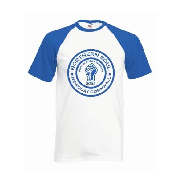 Post Lockdown Sessions Newquay 2021 Large Front Print Baseball Tee