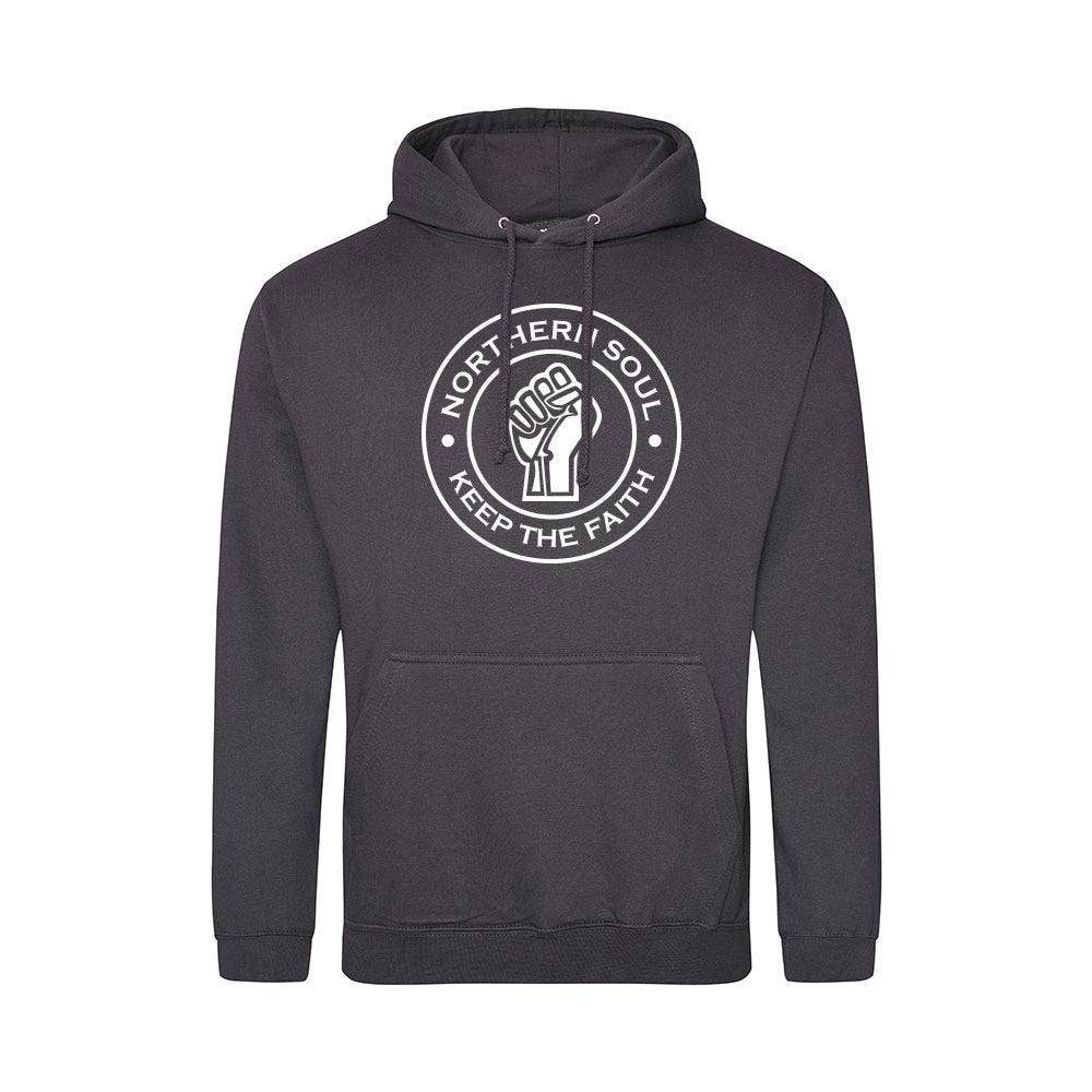 Junior Funky Fist Large Front Print Hoodie - JH001j