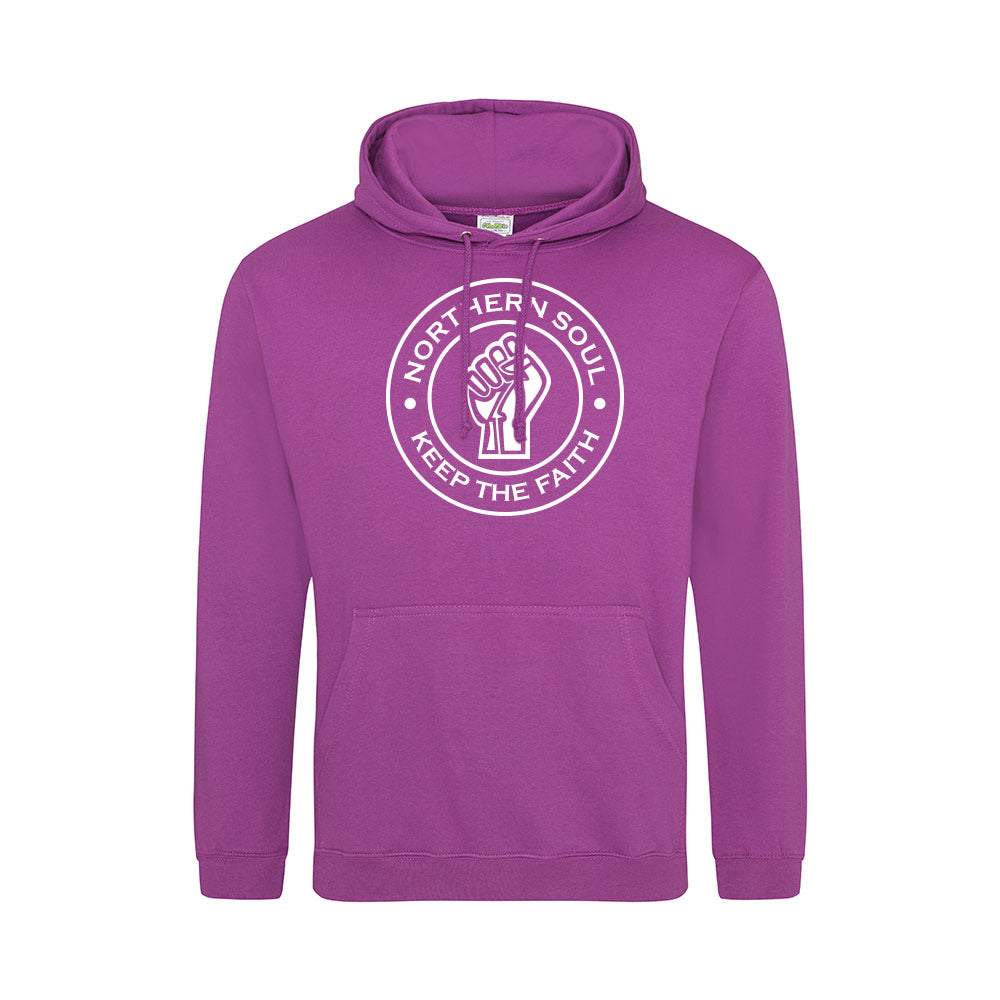 Junior Funky Fist Large Front Print Hoodie - JH001j