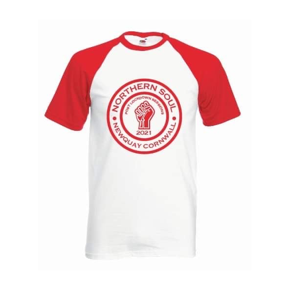 Post Lockdown Sessions Newquay 2021 Large Front Print Baseball Tee