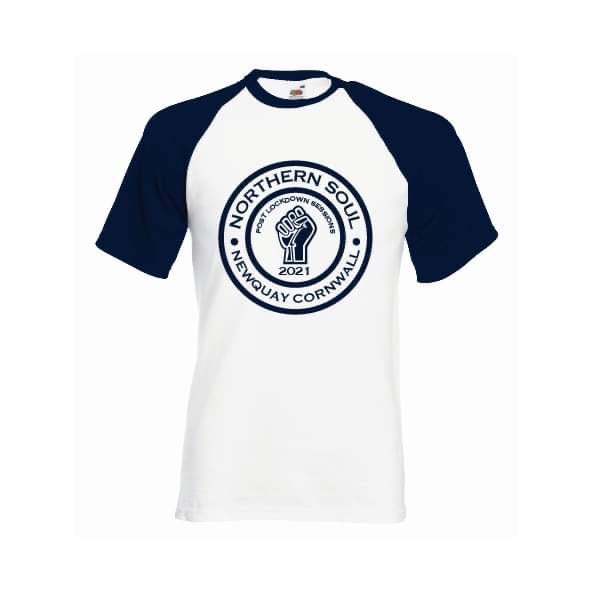 Post Lockdown Sessions Newquay 2021 Large Front Print Baseball Tee
