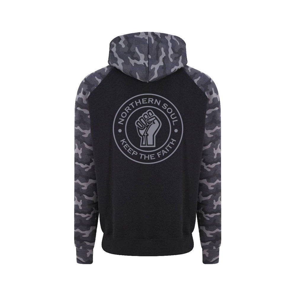 Funky Fist Camouflage Baseball Print Hoodie - JH009